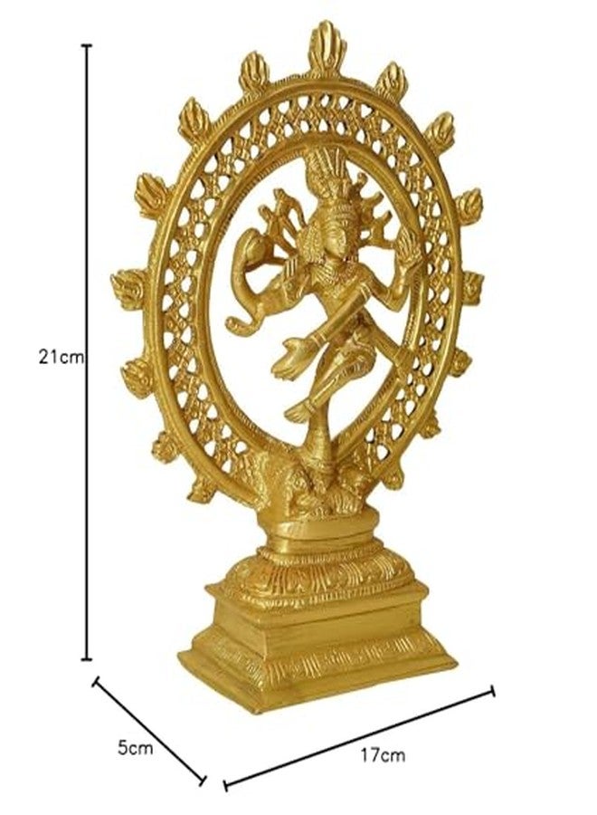 CRAFTHUT Brass Statue/Idol of Natraj for Blessing, Health, Happiness and Stability at Home & Office Dimension-(LxBxH - 17 x 5 x 21) cm, Weight - 1 Kg - Image 4